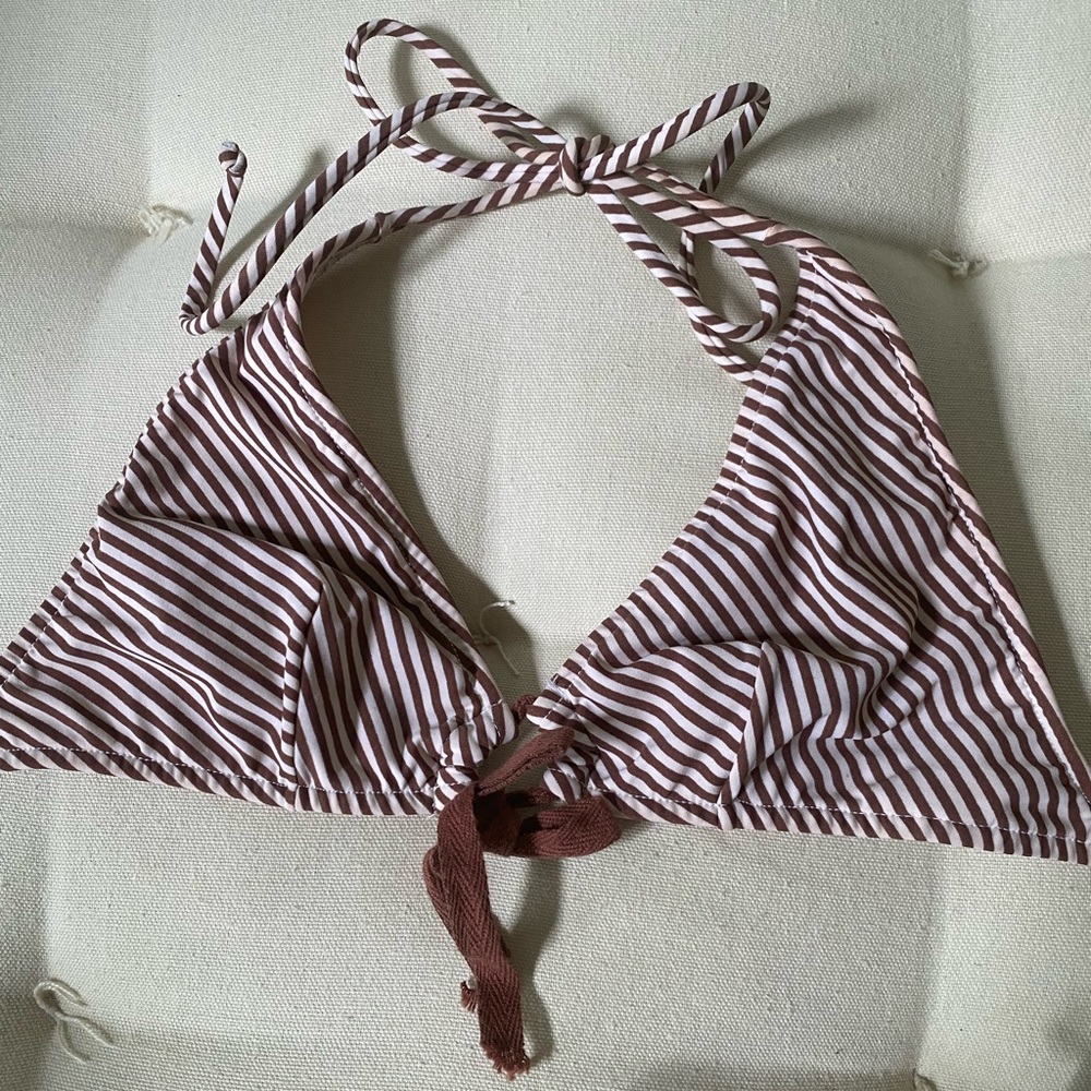 Seersucker tie detail top